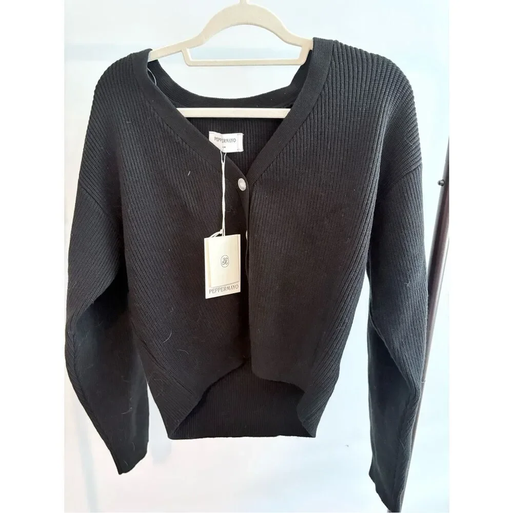 NWT Peppermayo Orla Knit Sweater - Black